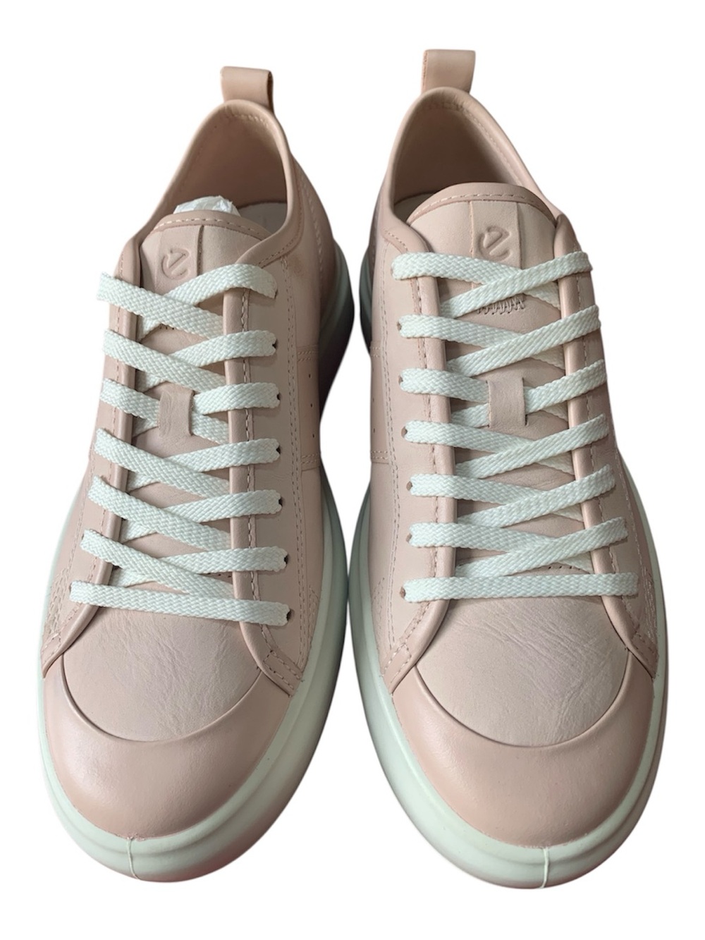 Ecco Street Ace Nubuck Leather Women’s pink Sneakers with White Laces